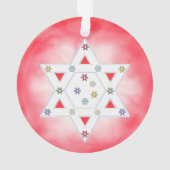 Hanoukka Star et Snowflakes Red (dos)
