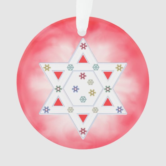 Hanoukka Star et Snowflakes Red (devant)