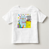 Hanoukka Toddler Jersey T-Shirt Blue Chat et souri (Devant)