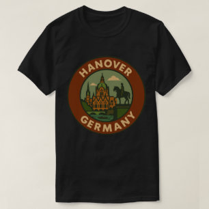 Hanover Duitsland Stad Kunst T-shirt
