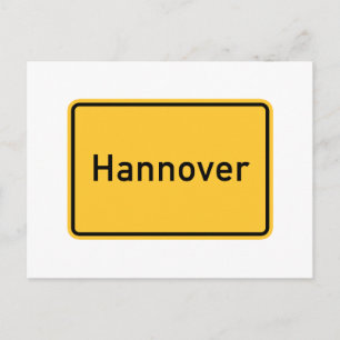 Hanover, Duitsland wegwijzer Briefkaart
