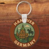 Hanover Germany City Art Sleutelhanger (Achterkant)