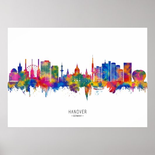 Hanover Germany Skyline Poster (Voorkant)