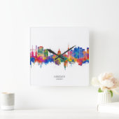 Hanover Germany Skyline Vierkante Klok (Huis)
