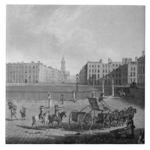 Hanover Square, uit een set van vier uitzichten Lo Tegeltje