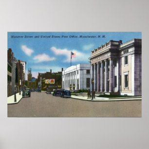 Hanover Street Uitzicht van de Post Kantoor Poster