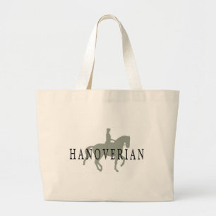 HANOVERIAN met Dressage Horse & Rider Grote Tote Bag