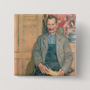Hans Arnbom , The Carpenter Vierkante Button 5,1 Cm