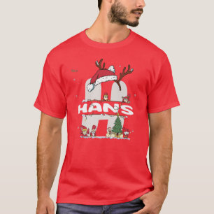 Hans Christmasw Hans Name voor grappige Kerstmis T-shirt