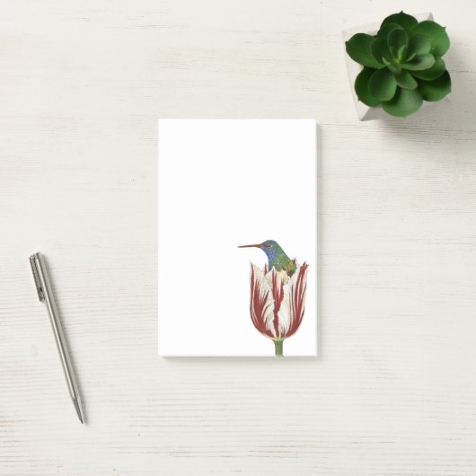 Hans de kolibrie in een tulp Post-it note pad (Kantoor)