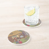 Hans en Grietje, Klassiek Sprookje van Hauman Zandsteen Onderzetter (Zijkant)