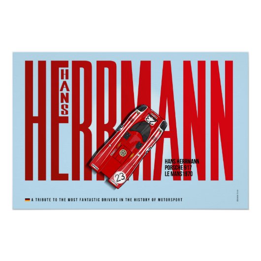 Hans Herrmann P 917 Tribute Perfect Poster (Voorkant)