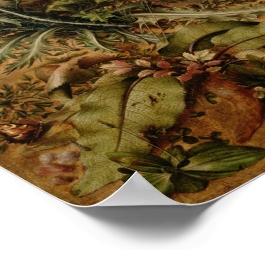 Hans Hoffmann A hare in het bos Poster (Hoek)