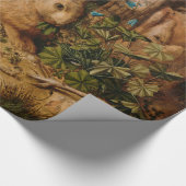 Hans Hoffmann Een haas in het bos  kunst Cadeaupapier (Hoek)