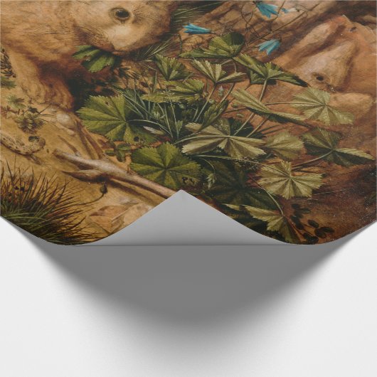 Hans Hoffmann Een haas in het bos  kunst Cadeaupapier (Hoek)