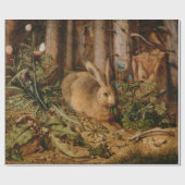 Hans Hoffmann Een haas in het bos  kunst Cadeaupapier (Vlak)