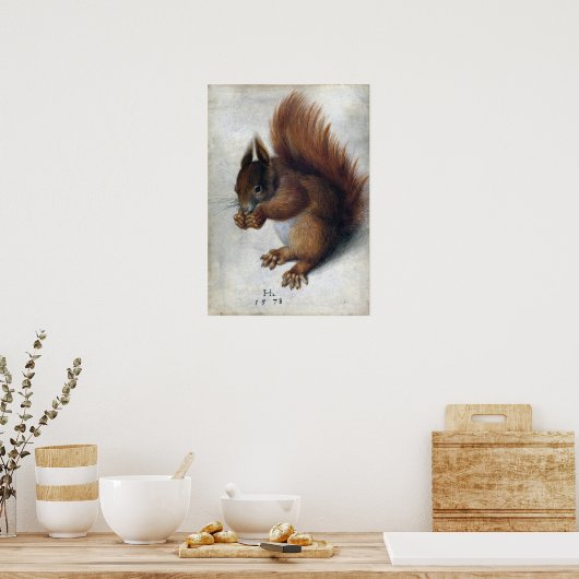 Hans Hoffmann Red Squirrel Poster (Keuken)