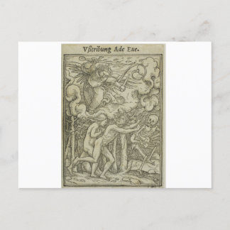 HANS HOLBEIN ADAM & EVE UIT PARADISE GEDROOGD BRIEFKAART