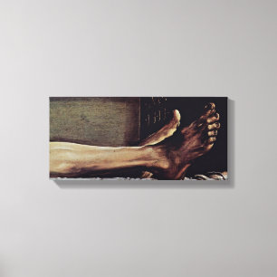 Hans Holbein de Younger - Feet of Christus Canvas Afdruk