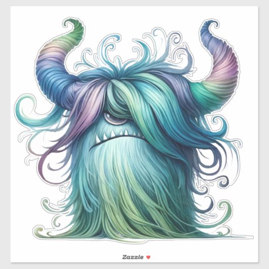 Hans - Sticker transparent monstre à un oeil (Feuille)