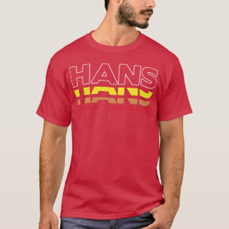 Hans voornaam grappige vintage zonsondergang Hans T-shirt