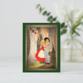 Hansel en Gretel aan Forest Edge Briefkaart (Staand voorkant)
