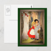 Hansel en Gretel aan Forest Edge Briefkaart (Voorkant / Achterkant)