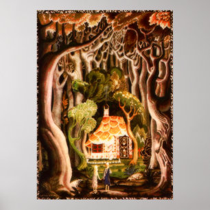 Hansel en Gretel door Kay Nielsen Print