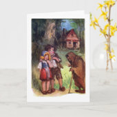 Hansel en Gretel ontmoeten de Heks Kaart (Gele Bloem)