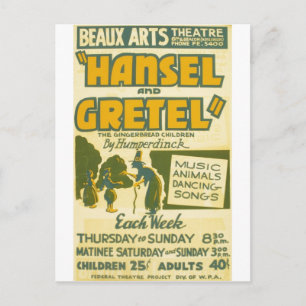 Hansel en Gretel - Opera van Engelbert Humperdinck Briefkaart