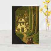 Hänsel & Gretel sprookjesachtige wenskaart Kaart (Gele Bloem)
