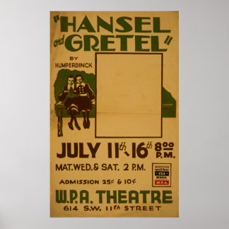 Hansel Gretel WPA Theater Poster