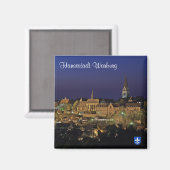 Hansestadt Warburg bei Nacht Magneet (Voorkant / Achterkant)
