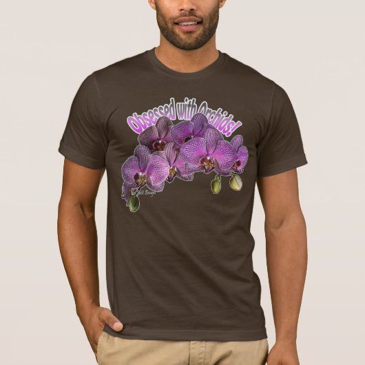 Hanté avec le T-shirt d'orchidées (Devant)