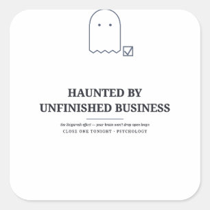 Hanté par des affaires inachevées — Autocollant de