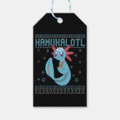 Hanukalotl Funny Axolotl Hanukkah Ugly Sweater Cadeaulabel (Voorkant)