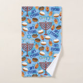 Hanukiahs, Menorahs en het Patroon van kaarsen Bad Handdoek (Handdoek)