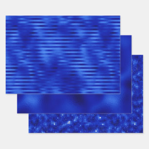 Hanukka en papier d'aluminium bleu royal élégant
