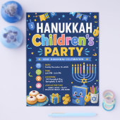 Hanukka Kinderfeest Flyer (Enkel)