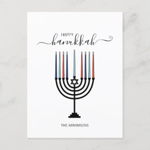 Hanukka Menora Vakantie Ansichtkaart Feestdagenkaart