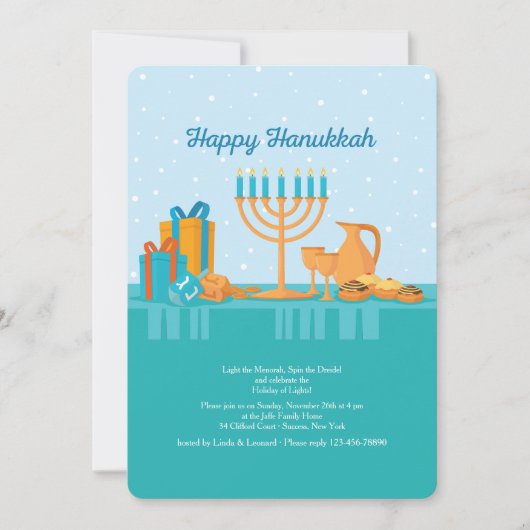 Hanukka Uitnodiging (Voorkant)