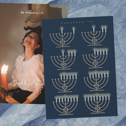 Hanukkah 101 fotovakantiekaart feestdagenkaart