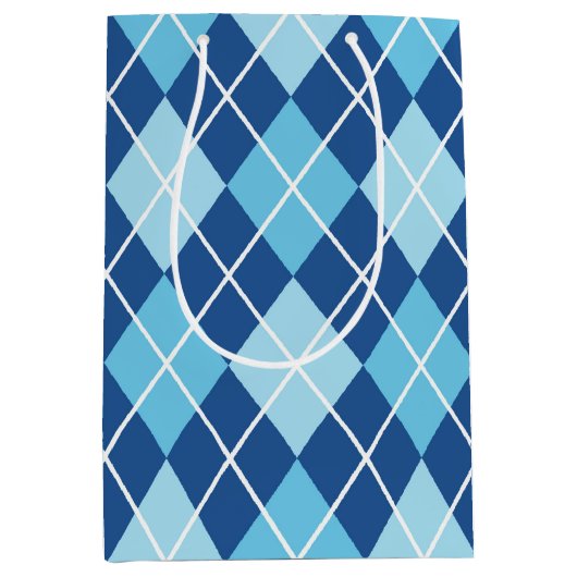 Hanukkah Argyle Medium Cadeauzakje (Voorkant)