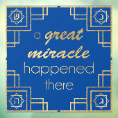 Hanukkah Art Deco Gold Window Cling Raamsticker (Vel 3)