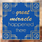 Hanukkah Art Deco Gold Window Cling Raamsticker (Vel 2)
