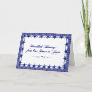 Hanukkah Blessings Card Feestdagen Kaart
