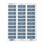 Hanukkah Blue Bokeh Return Address Etiket (Full Sheet)