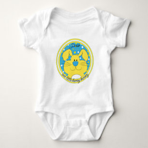 Hanukkah "Blue Honey Bunny" Baby Jersey Rompertje Romper