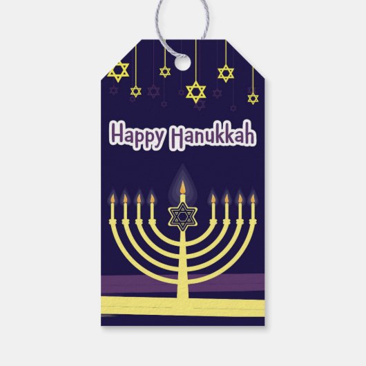 Hanukkah Cadeaulabel (Achterkant)