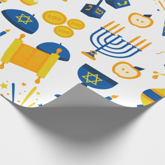 Hanukkah Cadeaupapier (Hoek)
